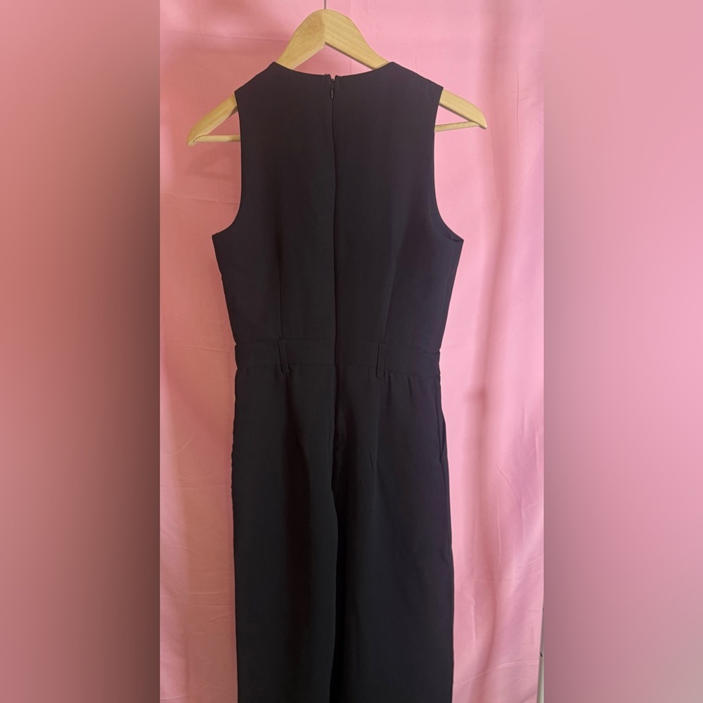 Classic Black Button-Front Women’s Jumpsuit - Picture 3 of 3